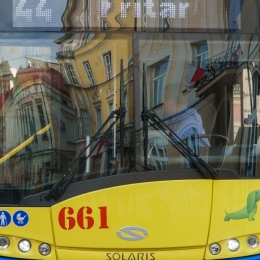 Autobus marki Solaris Urbino 8,6 zakupiony ze środków unijnych